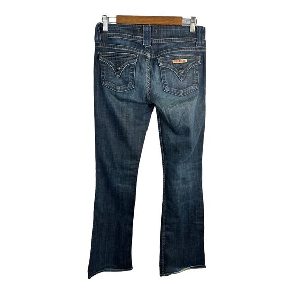 Hudson Womens size 28 Blue Bootcut Jeans Flap Back Pockets British Union Y2K - Picture 2 of 10